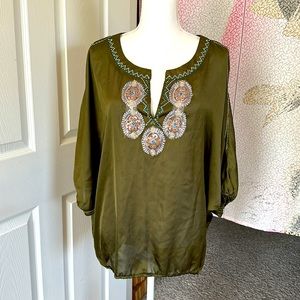 NWOT Rosa Rose sequin Blouse size L